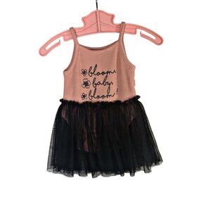 Mini Heroes Bloom Floral Onesie & Black Tutu 0-3 Months